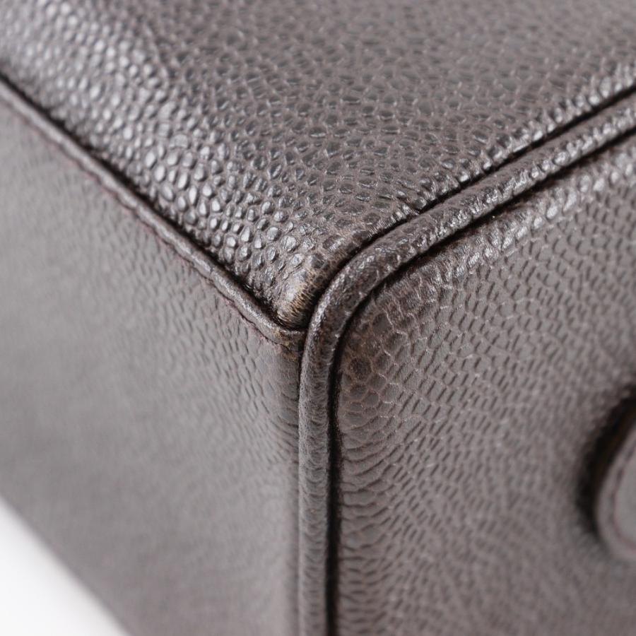 CHANEL シャネル ココマーク コスメポーチ A01996 ポーチ キャビアスキン 茶 レディース【H193024337】中古の画像