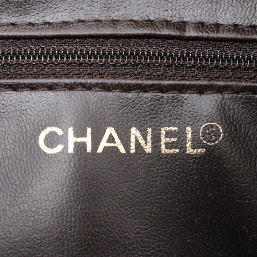 CHANEL シャネル ココマーク コスメポーチ A01996 ポーチ キャビアスキン 茶 レディース【H193024337】中古の画像