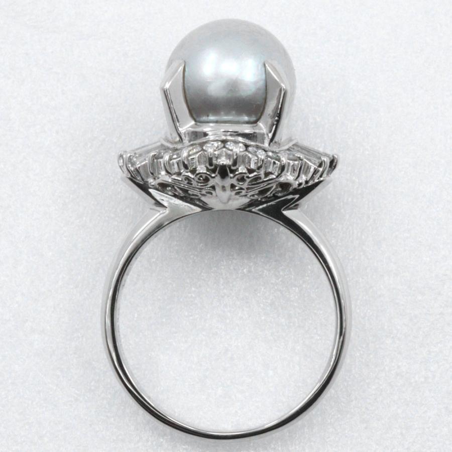 真珠 0.21/0.24 リング・指輪10.1mm Pt900プラチナ×パール