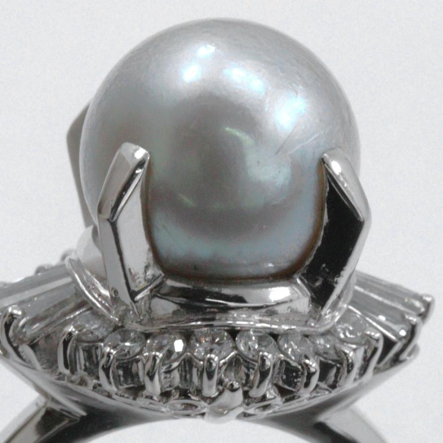 真珠 0.21/0.24 リング・指輪10.1mm Pt900プラチナ×パール