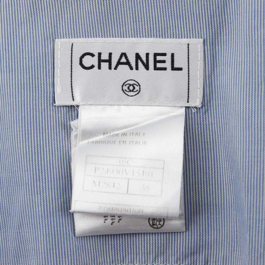 CHANEL（シャネル） P24930V15491 半袖シャツ シルク 青 レディース