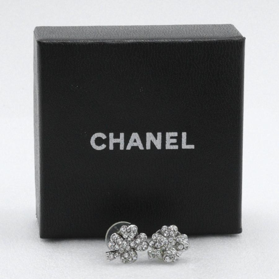 CHANEL（シャネル） クローバー 03A ピアス ラインストーン×金属製