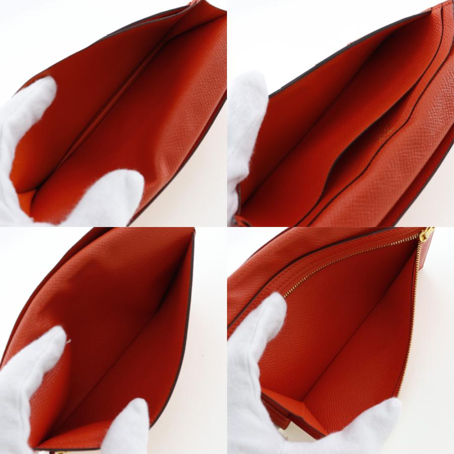 【HERMES】エルメス ベアンスフレ ヴォーエプソン オレンジ T レディース 長財布 HERMES（エルメス） ベアンスフレ T 長財布 ヴォーエプソン オレンジ