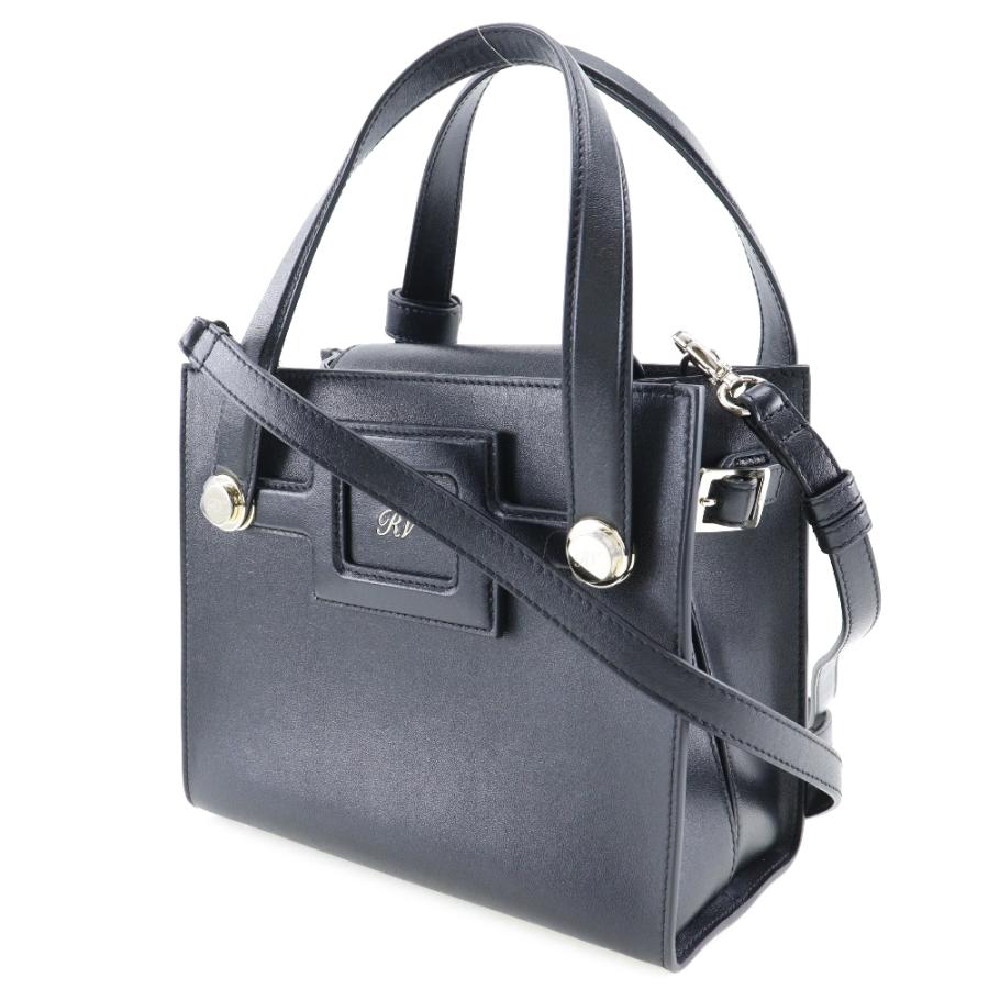Roger Vivier ロジェ ヴィヴィエ ハンドバッグ カーフ 黒 レディース  