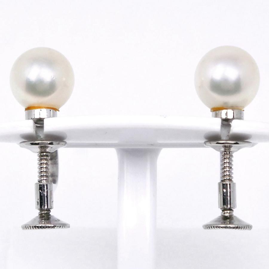 MIKIMOTO（ミキモト） 真珠 イヤリング6.6mm パール×シルバー 約2.3g 