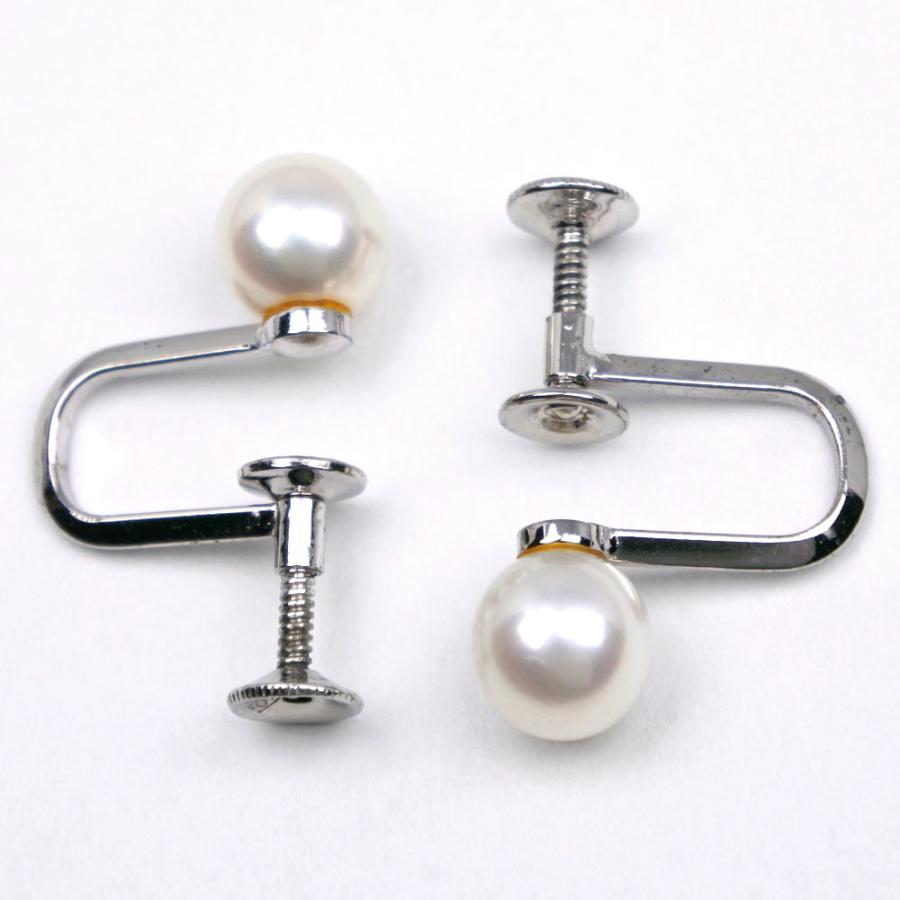 MIKIMOTO（ミキモト） 真珠 イヤリング6.6mm パール×シルバー 約2.3g 