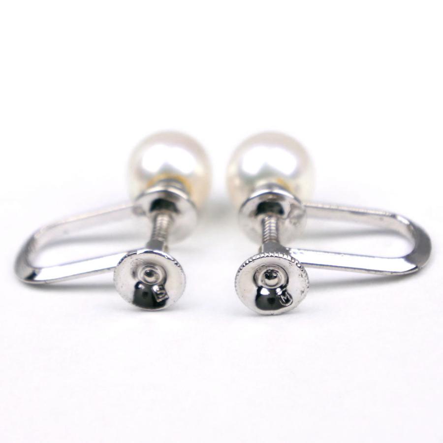 MIKIMOTO（ミキモト） 真珠 イヤリング6.6mm パール×シルバー 約2.3g 