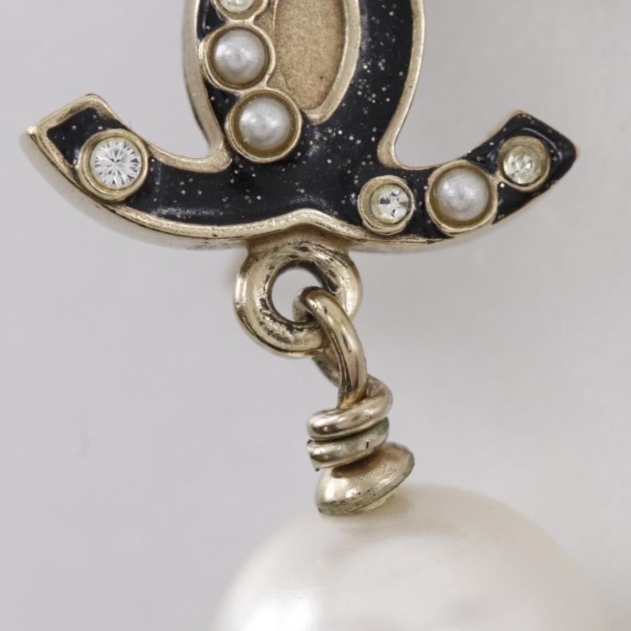 R2531 美品 シャネル ココマーク フェイクパール ラウンド ピアス R2531 美品 シャネル ココマーク フェイクパール ラウンド ピアス