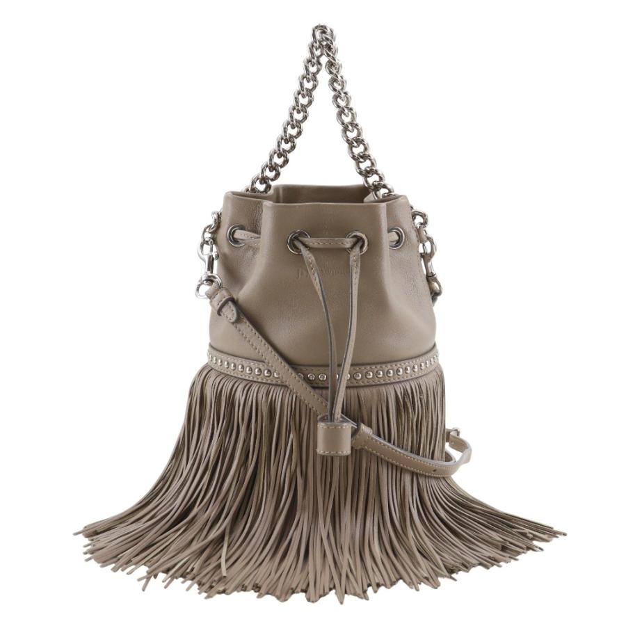 J&M DAVIDSON カーニバル フリンジレザーショルダーバッグ グレージュ J&M Davidson ジェイアンドエムデヴィッドソン フリンジ カーニバル