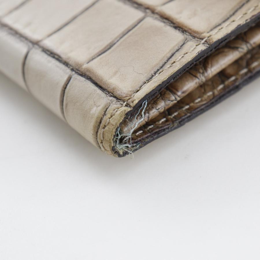 A.D.M.J ADMJアクセソワ エーディーエムジェイ クロコ型押し 二つ折り  