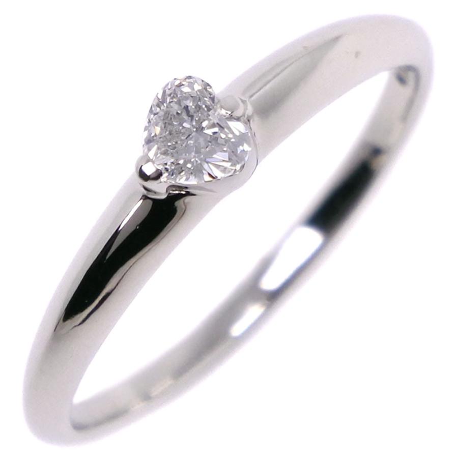 ハートシェイプ 0.16 リング・指輪 Pt900プラチナ×ダイヤモンド 10.5号  
