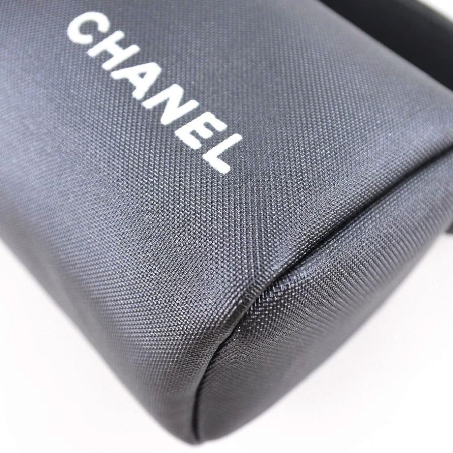 CHANEL ドーヴィル ポーチ グレー×ブラック CHANEL シャネル ドーヴィルGM 2WAYチェーンショルダー トートバッグ