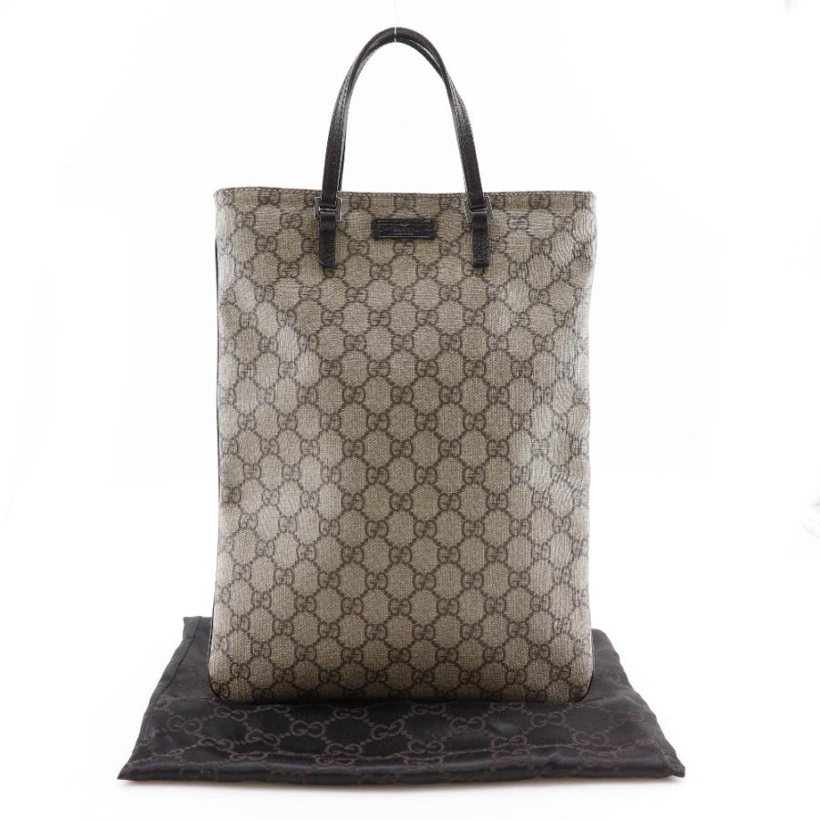 GUCCI レザートートバッグ GUCCI グレー レザー トートバッグ
