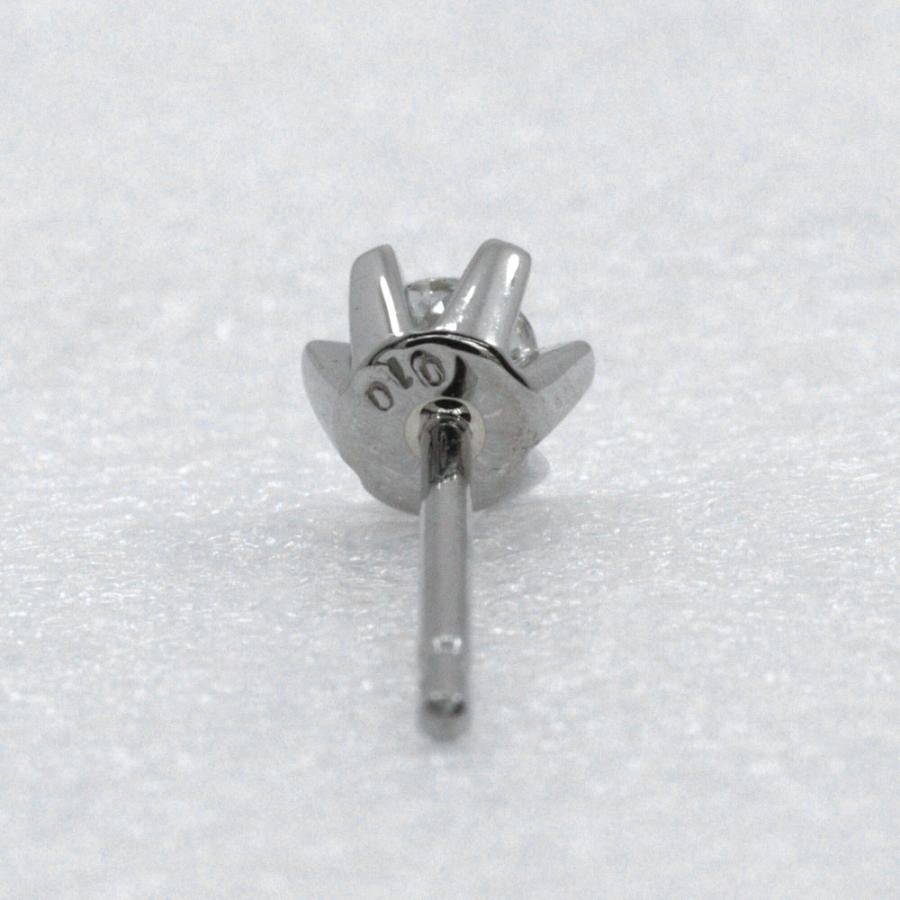1Pダイヤ 0.10 ピアス Pt900プラチナ×ダイヤモンド 約1.0g レディース