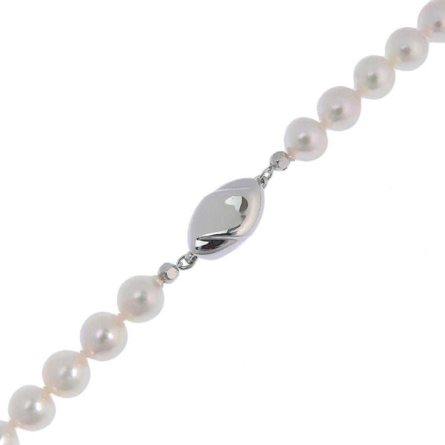 真珠 60cmロング ネックレス6.7〜7.3mm パール×シルバー 約45.2g  