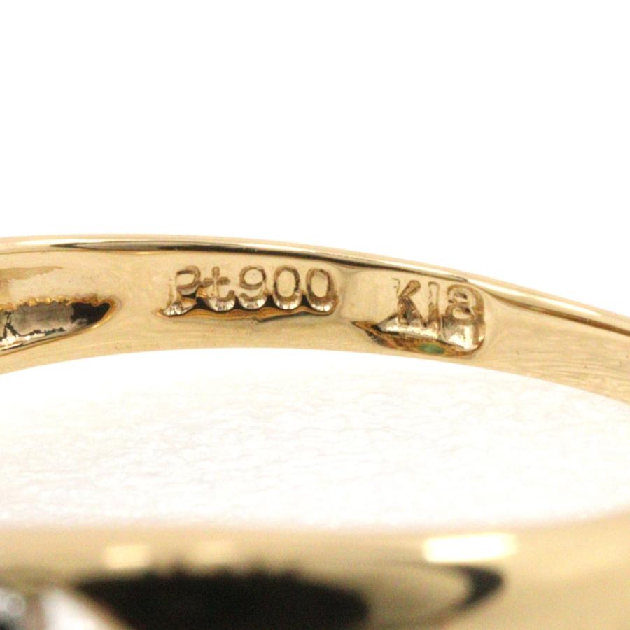 K18YG エメラルド　1.43 ダイヤモンド　0.07 リング　指輪 K18YG エメラルド 1.43 ダイヤモンド 0.07 リング 指輪 K18YG