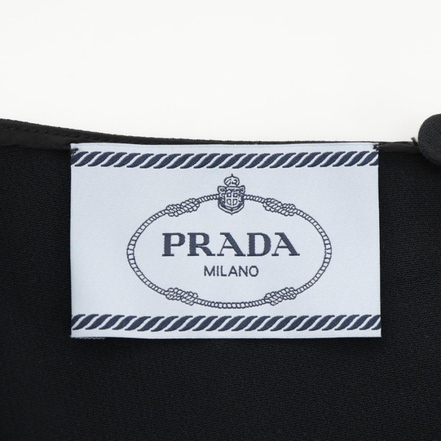PRADA（プラダ） バックホール 半袖 ワンピース レーヨン 黒