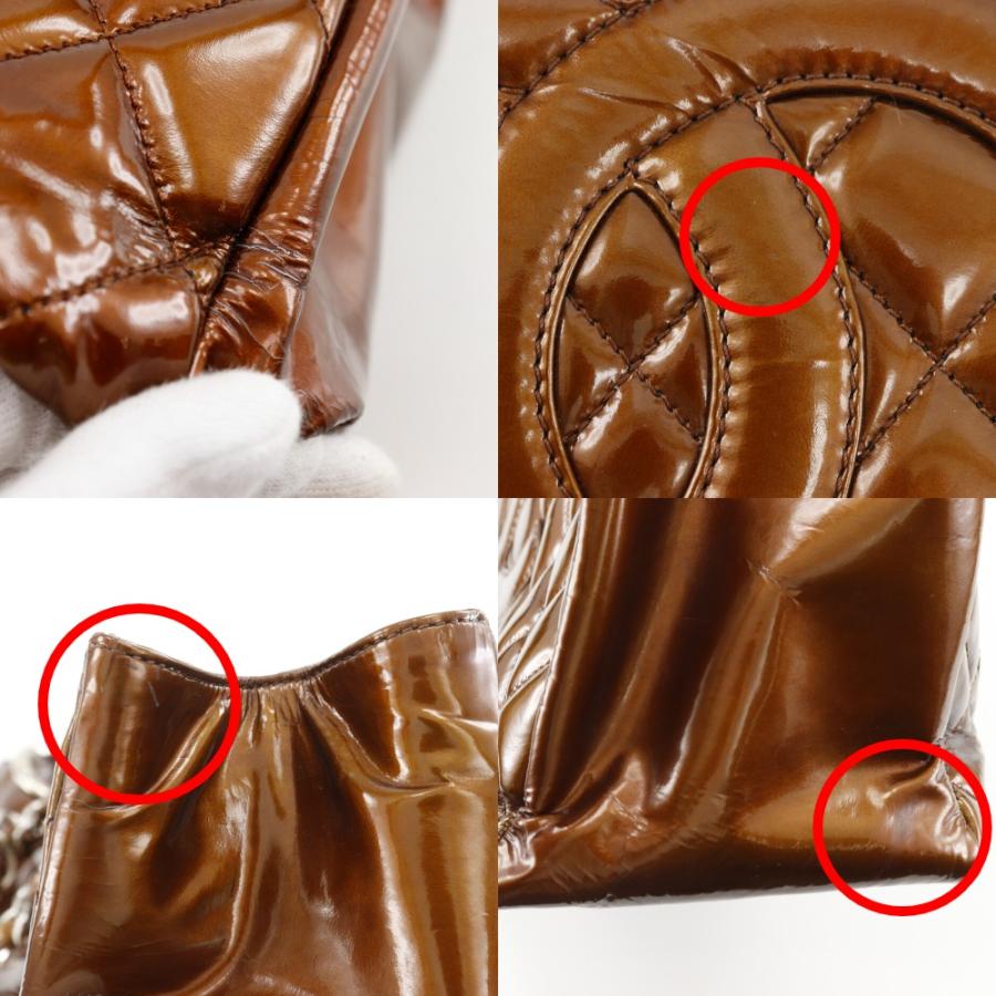CHANEL シャネル グランドショッピングトート GST マトラッセ A50995 トートバッグ エナメル ブロンズ レディース【I111526008】中古の画像