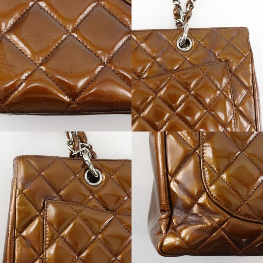 CHANEL シャネル グランドショッピングトート GST マトラッセ A50995 トートバッグ エナメル ブロンズ レディース【I111526008】中古の画像