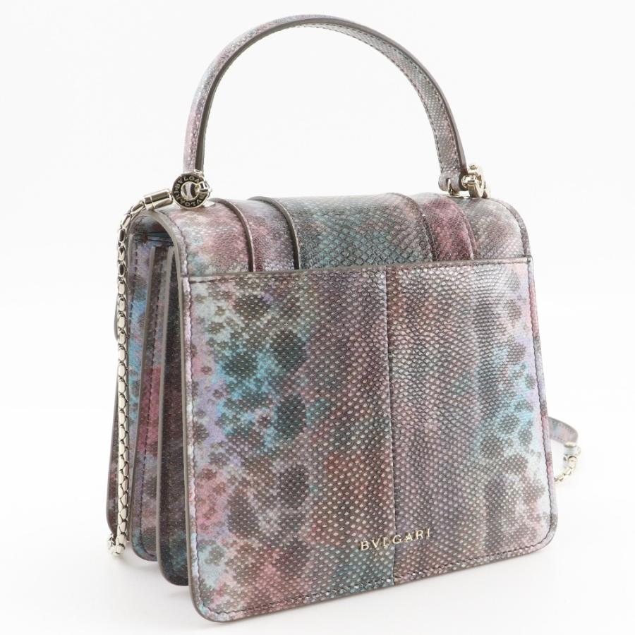 BVLGARI ブルガリ マイクロチェーンショルダーバッグ スネーク エリプス セルペンティ レザー ショルダーバッグ ピンク レディース ブルガリ セルペンティ フォーエバー トップハンドル バッグ ピンク