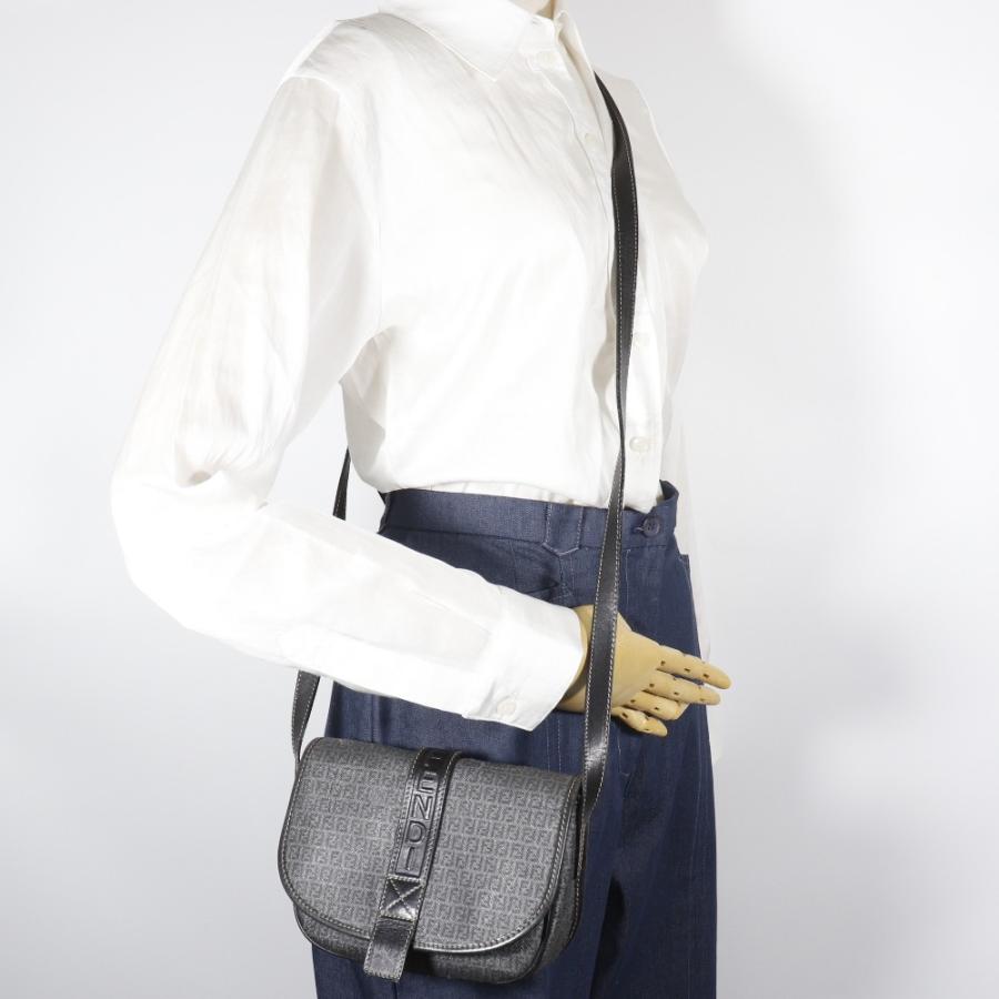 【FENDI】フェンディ ズッキーノ ポシェット PVC グレー レディース ショルダーバッグ FENDI（フェンディ） ズッキーノ ポシェット ショルダーバッグ PVC