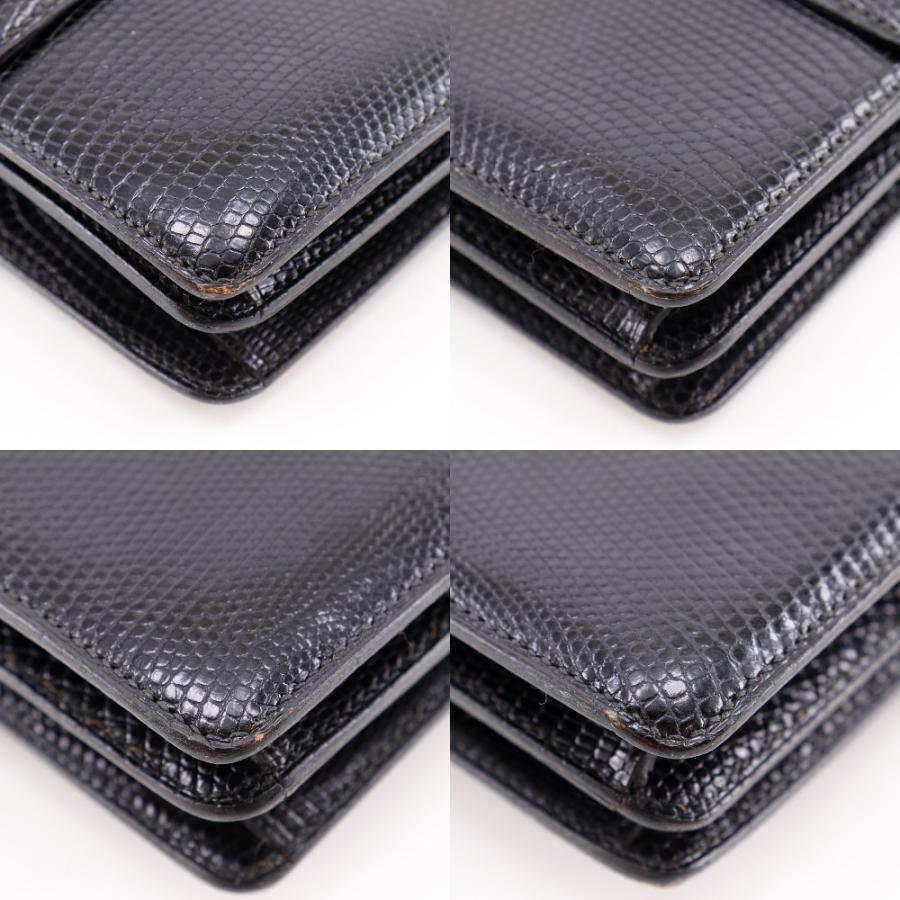 【HERMES】エルメス フォンスベル ヴィンテージ リザード 黒 〇L レディース ショルダーバッグ HERMES（エルメス） フォンスベル ヴィンテージ 〇L ショルダーバッグ