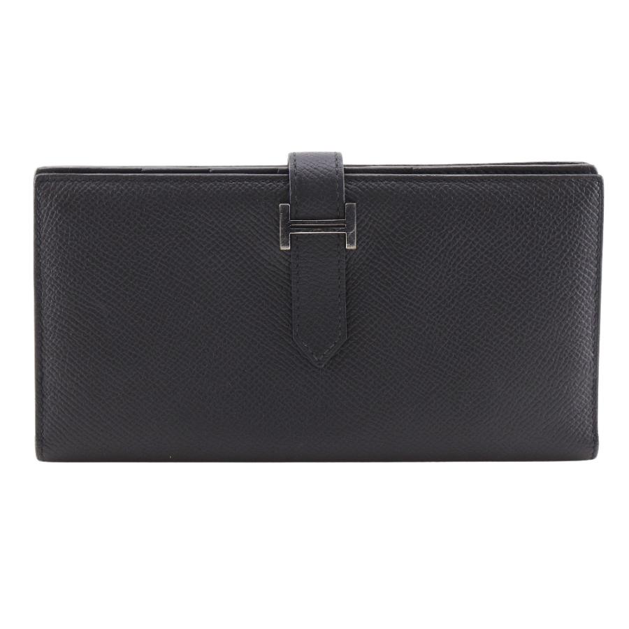 エルメス　ベアンスフレ　長財布 HERMES（エルメス） ベアンスフレ X 長財布 ヴォーエプソン 黒 ユニ
