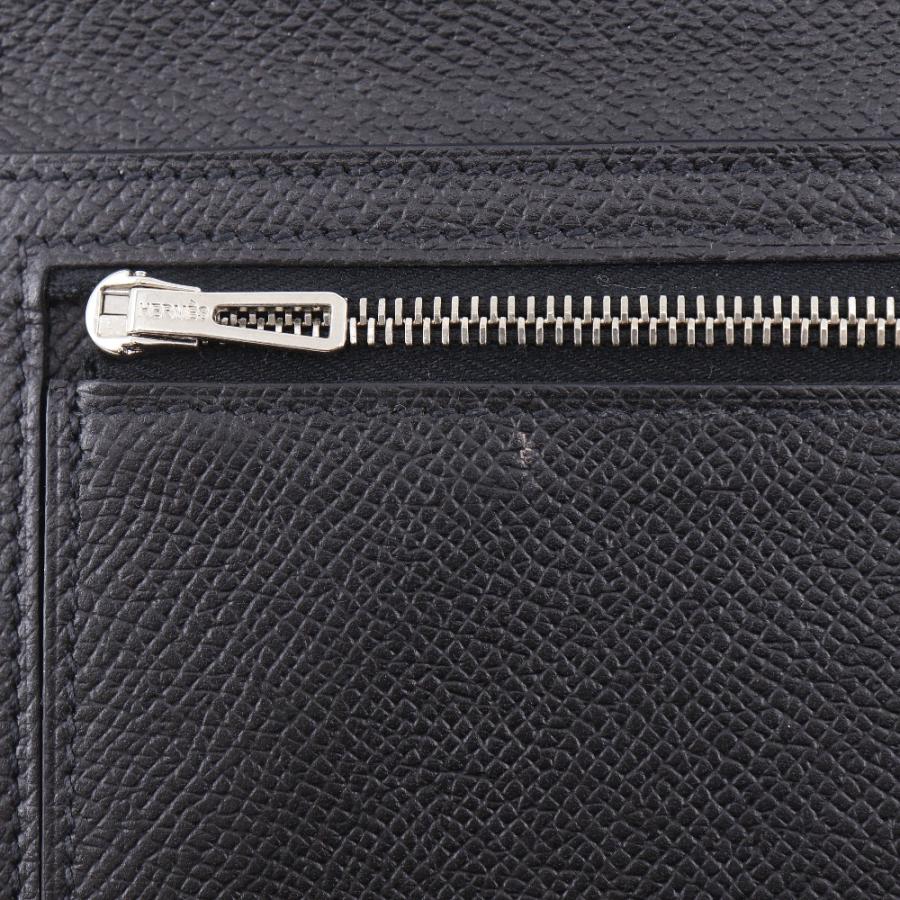 HERMES エルメス ベアンスフレ X 長財布 ヴォーエプソン 黒 ユニセックス【I111526087】中古の画像