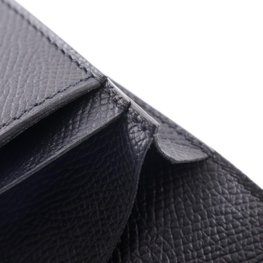 HERMES エルメス ベアンスフレ X 長財布 ヴォーエプソン 黒 ユニセックス【I111526087】中古の画像