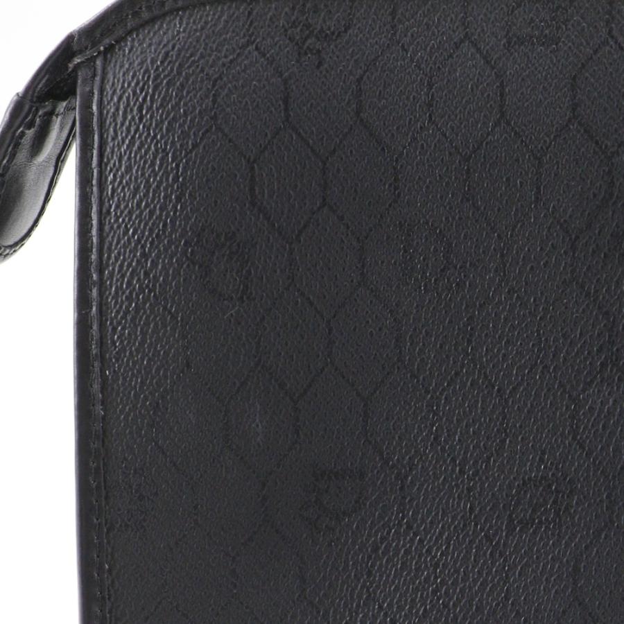 Dior クリスチャンディオール オールドディオール ハニカム柄 ヴィンテージ クラッチバッグ PVC 黒 レディース【I111526091】中古_15