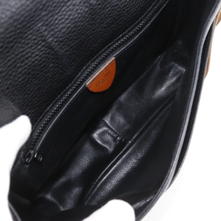 【CELINE】セリーヌ オールドセリーヌ ヴィンテージ カーフ 黒 ユニセックス ショルダーバッグ CELINE（セリーヌ） オールドセリーヌ ヴィンテージ ショルダーバッグ