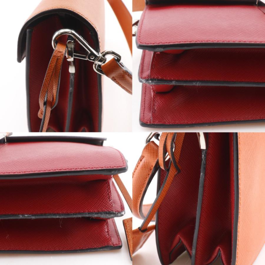 【PRADA】プラダ 2WAYクラッチ BN924K サフィアーノ 赤/オレンジ レディース ショルダーバッグ PRADA（プラダ） 2WAYクラッチ BN924K ショルダーバッグ サフィアーノ