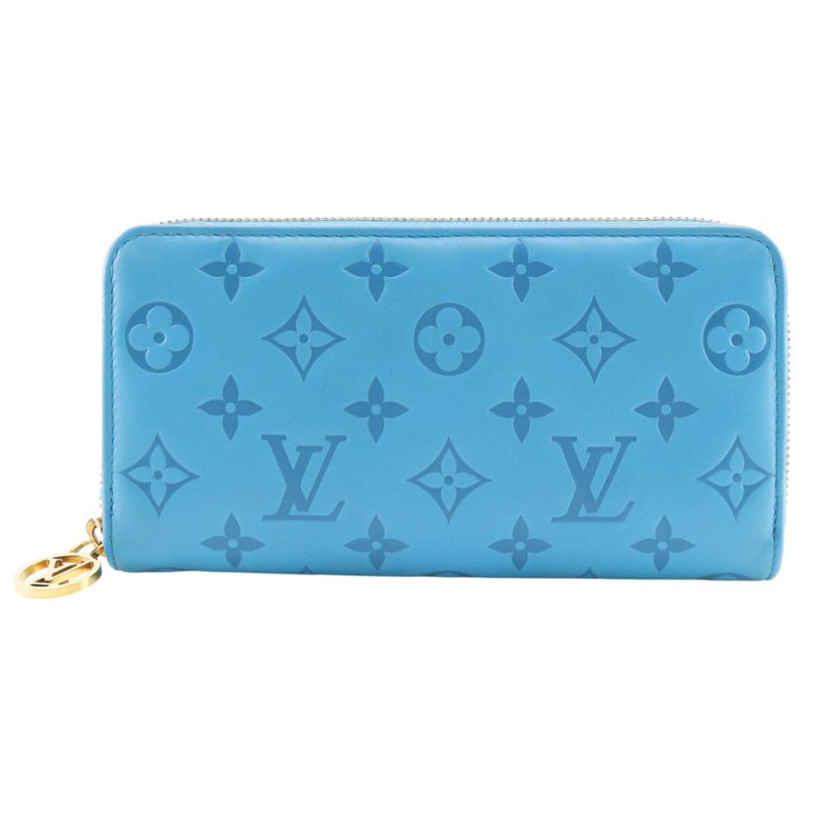 ルイヴィトン LOUIS VUITTON 長財布 モノグラムエンボスクッサン ジッピーウォレット ラウンドファスナー M83682 ブルー ルイヴィトン LOUIS VUITTON 長財布 モノグラムエンボスクッサン