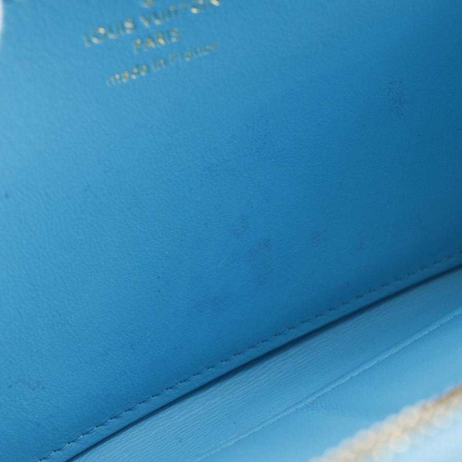 【LOUIS VUITTON】ルイ・ヴィトン ジッピーウォレット クッサン モノグラム エンボス M81512×ラムレザー ターコイズ 青 ユニセックス 長財布 LOUIS VUITTON（ルイ・ヴィトン） ジッピーウォレット クッサン
