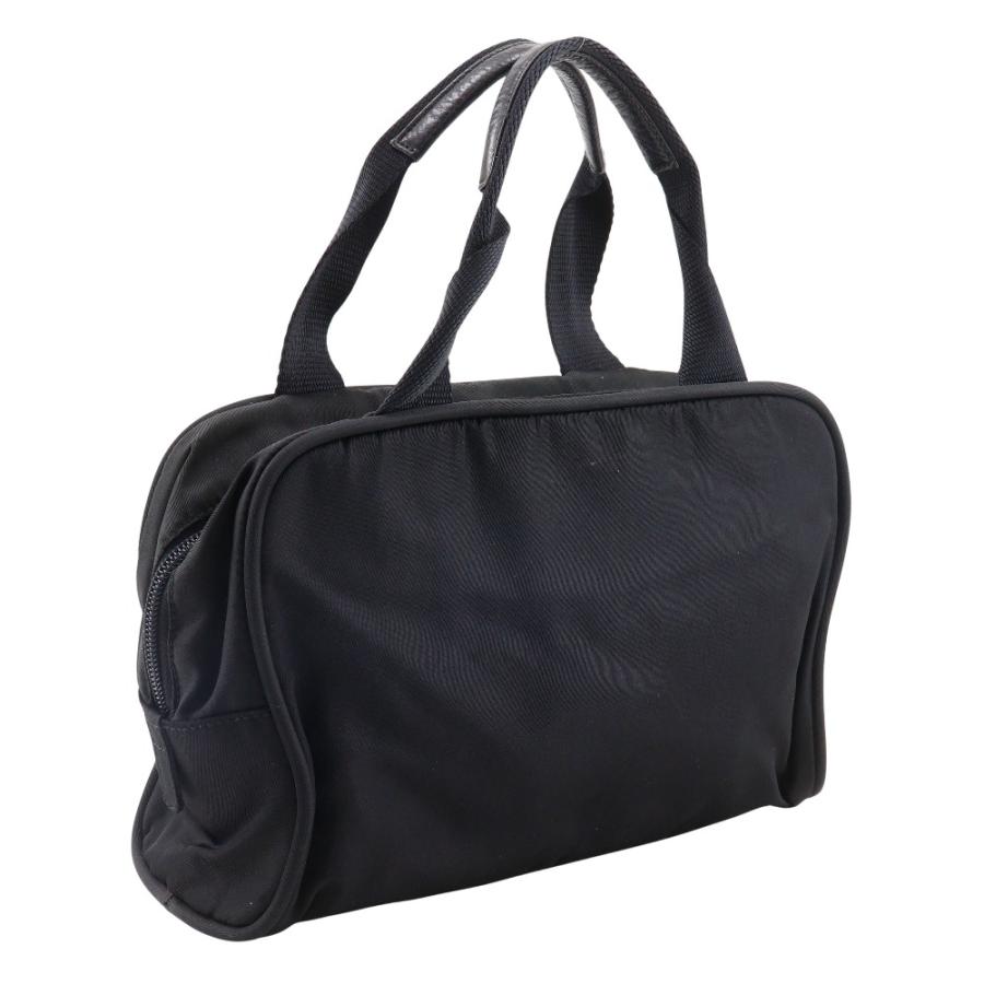 【良品】PRADA プラダ　ミニボストン　トート　ナイロン　ブラック　黒　肩掛け PRADA（プラダ） ミニボストン ハンドバッグ ナイロン 黒 レディース