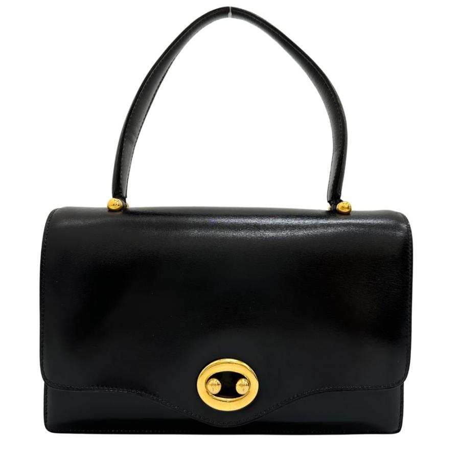 HERMES（エルメス） ヴィンテージ ハンドバッグ ボックスカーフ 黒