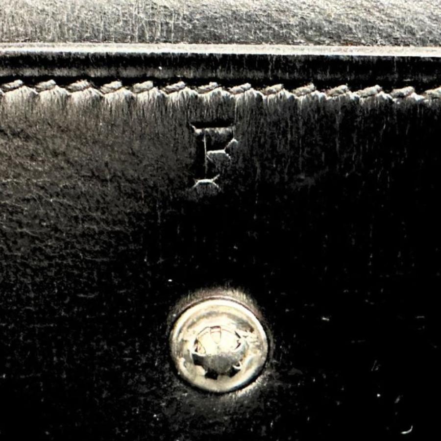 HERMES エルメス ヴィンテージ ハンドバッグ ボックスカーフ 黒 