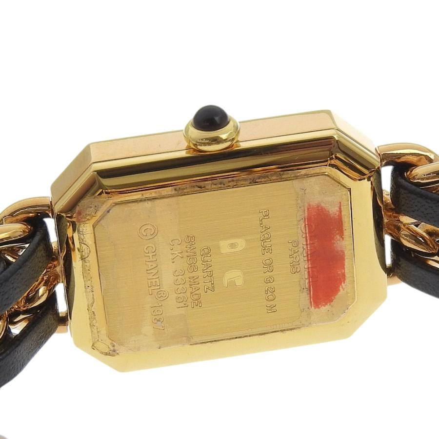 CHANEL シャネル プルミエールS H0001 腕時計 金メッキ×レザー  