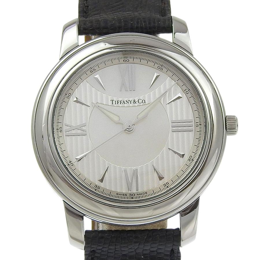 TIFFANY&Co. ティファニー マークラウンド 腕時計 SS×リザード  