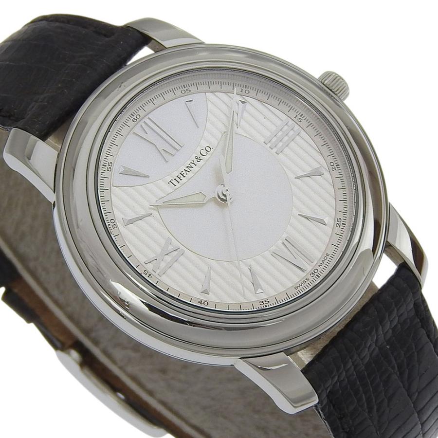 TIFFANY&Co. ティファニー マークラウンド 腕時計 SS×リザード  