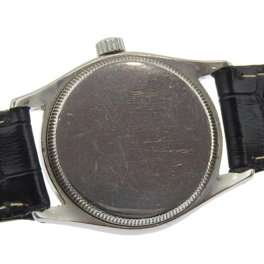 【ROLEX】ロレックス オイスター ロイヤル アンティーク 6144 ステンレススチール×型押しレザー シルバー 手巻き アナログ表示 ボーイズ ホワイト文字盤 腕時計 ROLEX（ロレックス） オイスター ロイヤル アンティーク 6144 腕時計