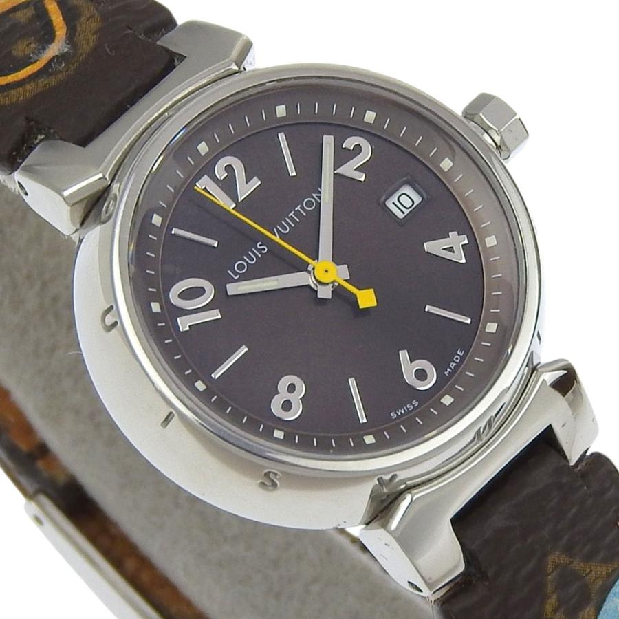LOUIS VUITTON ルイ・ヴィトン タンブール Q1211 腕時計 SS×モノグラム