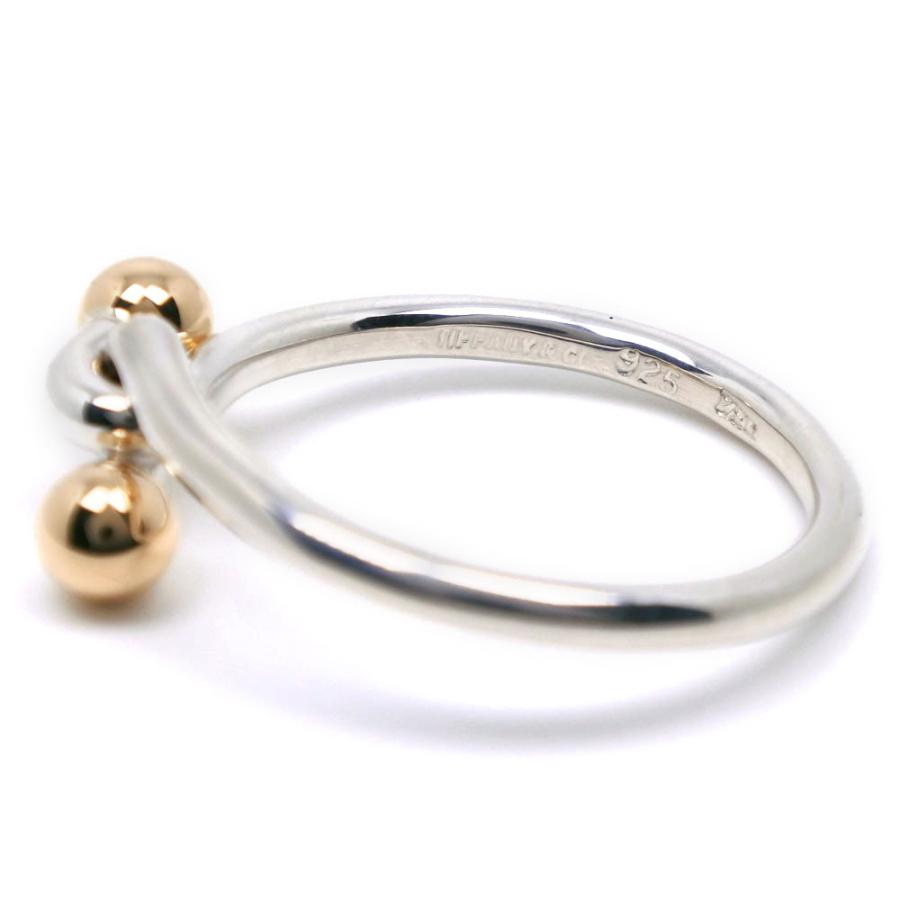 美品 ティファニー フック & アイ リング 約13号 シルバー925 ゴールド 美品 ティファニー フック & アイ リング 約13号 シルバー925 ゴールド