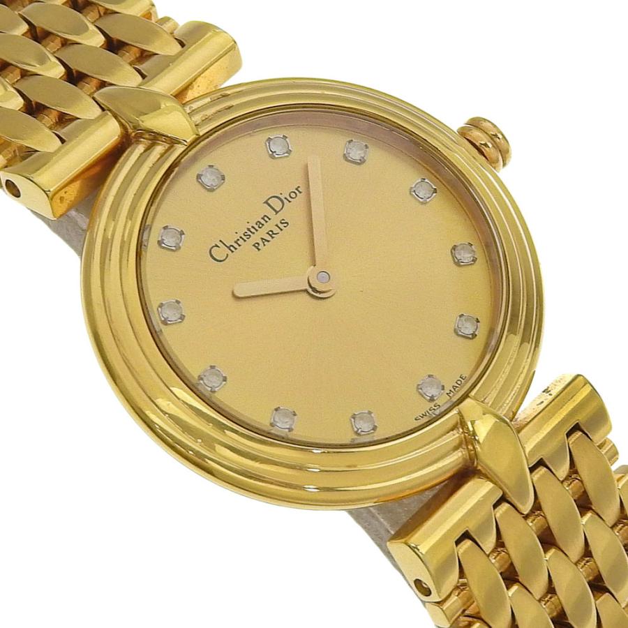 Dior クリスチャンディオール D68-150 腕時計 金メッキ ゴールド 