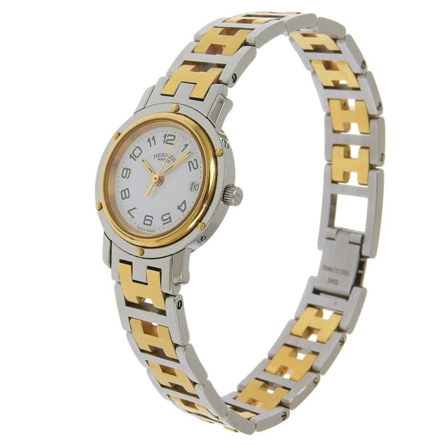 HERMES エルメス/クリッパー /CL3.240/Aランク/09【中古】 エルメス クリッパー CL3.240 ホワイト レディース 時計 【中古