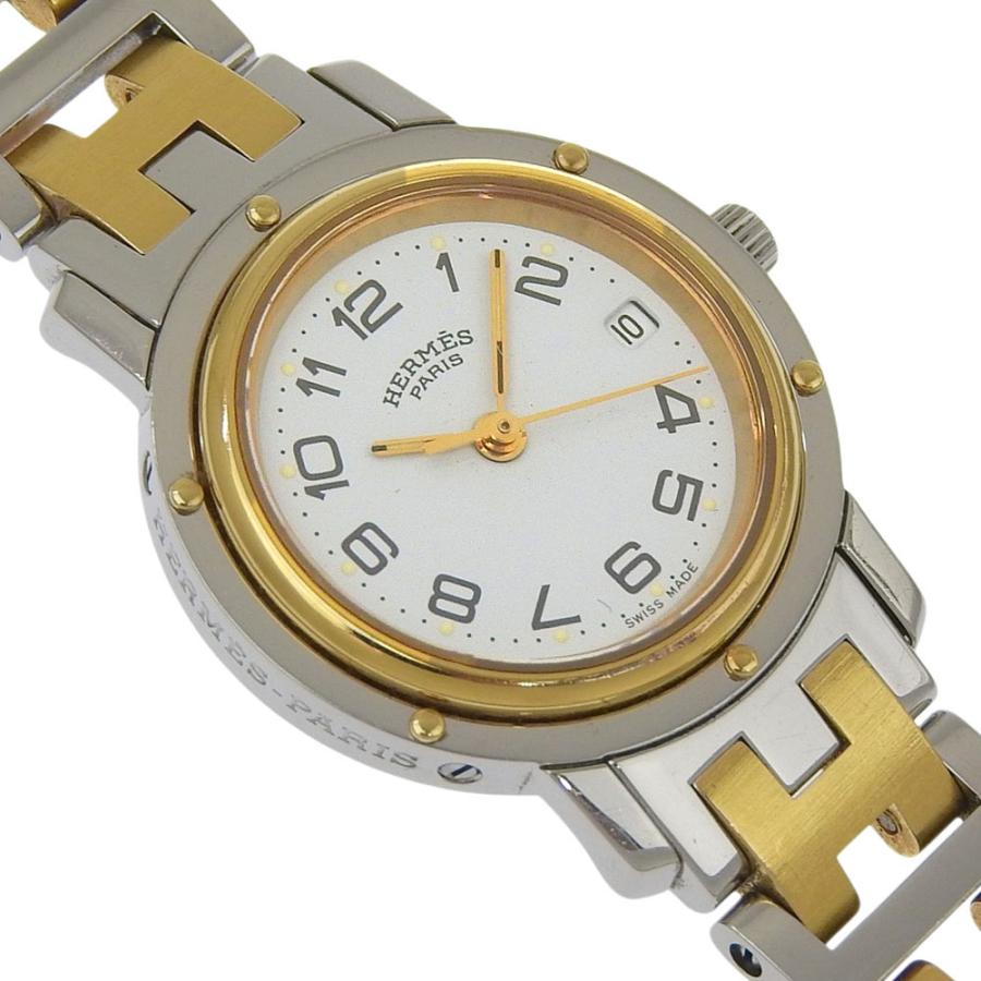 HERMES エルメス/クリッパー /CL3.240/Aランク/09【中古】 エルメス クリッパー CL3.240 ホワイト レディース 時計 【中古