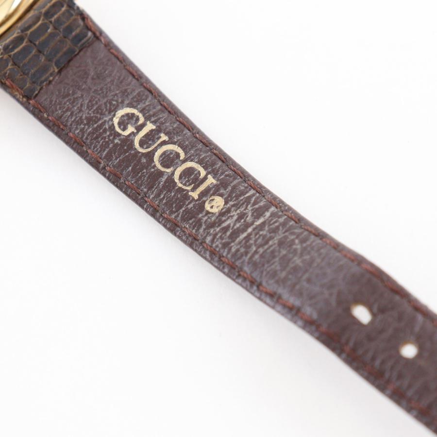GUCCI（グッチ） 3000.2.L 腕時計 金メッキ×リザード クオーツ