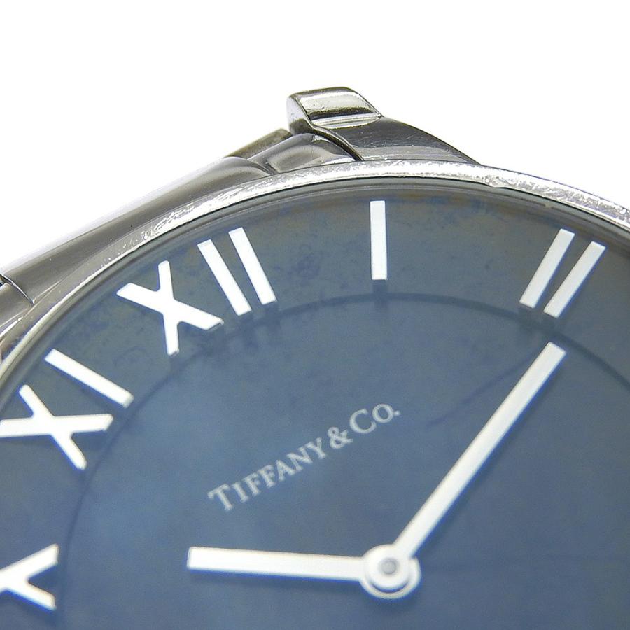 TIFFANY&Co. ティファニー アトラスドーム Z1800.11.10A00A 腕時計 SS クオーツ アナログ表示 メンズ 黒文字盤【I120126097】中古の画像