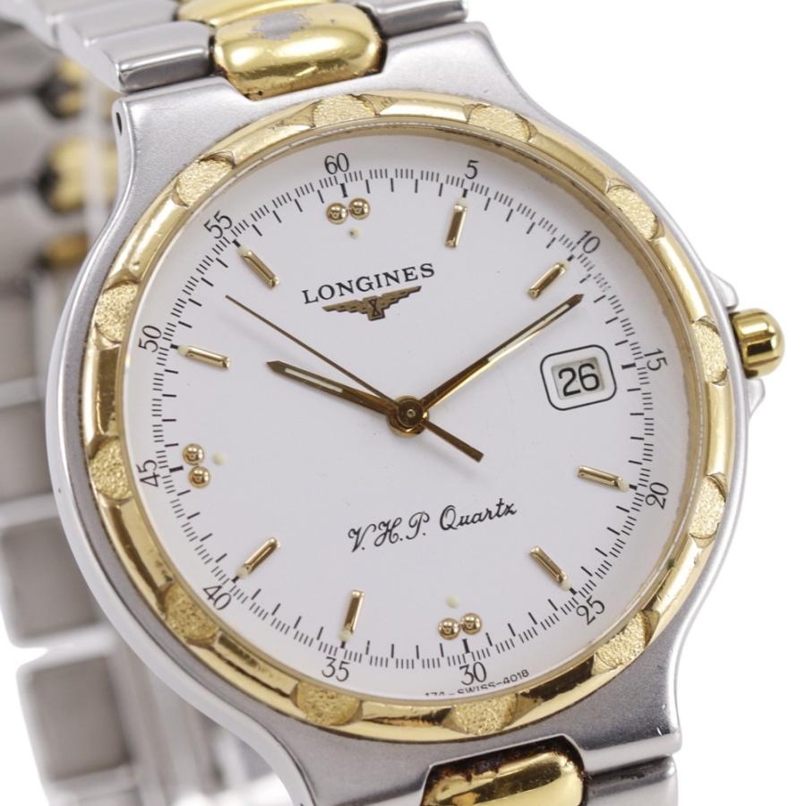 LONGINES（ロンジン） コンクエスト 4018 腕時計 SS×金メッキ ホワイト