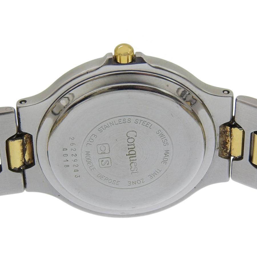 LONGINES（ロンジン） コンクエスト 4018 腕時計 SS×金メッキ ホワイト